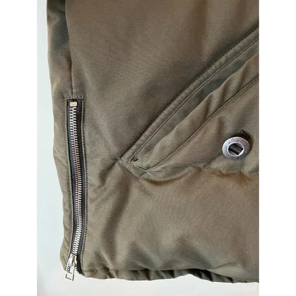 Moose Knuckle Down Filled Canada Men's Khaki Parka Hooded Coat Size XL